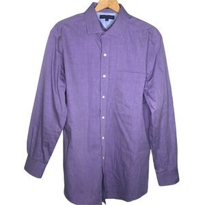 TOMMY HILFIGER BUTTON Down Shirt, Purple Size 16 32-33